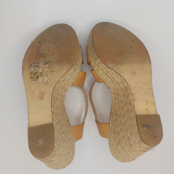Michael Michael Kors Giovanna Leather Wedge Sandal Women's Size 6.5M - Picture 12 of 15